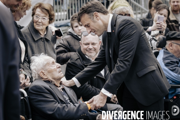 E. Macron, nécropole nationale des Glières