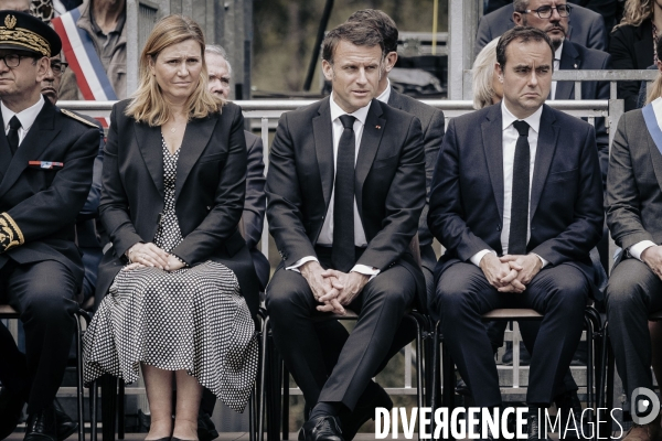 E. Macron, nécropole nationale des Glières