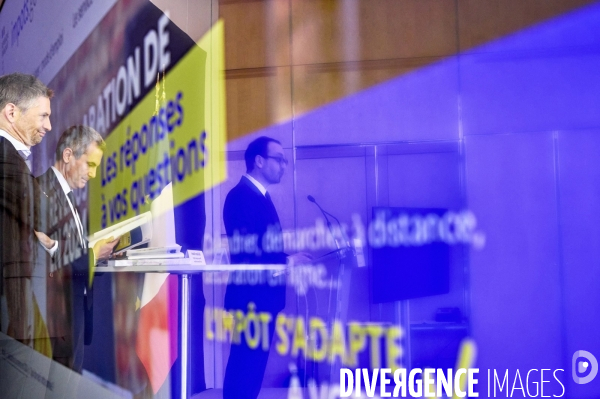 Conference presse ouverture declaration impôts en ligne