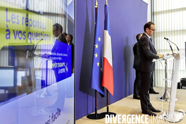 Conference presse ouverture declaration impôts en ligne