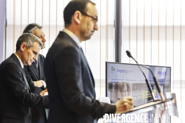Conference presse ouverture declaration impôts en ligne
