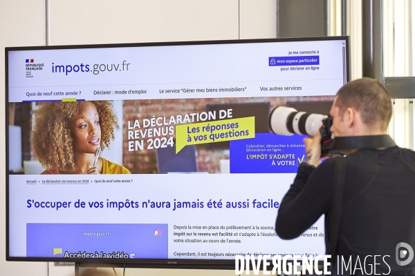 Conference presse ouverture declaration impôts en ligne