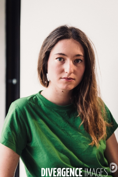 Montreuil, France. 29 mars 2024. Portrait de Camille Etienne, militante écologiste française.