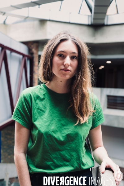 Montreuil, France. 29 mars 2024. Portrait de Camille Etienne, militante écologiste française.