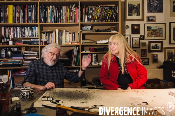 Paris, France. 22 Janvier 2024. Portrait croisé de Dominique Grange et de Jacques Tardi.