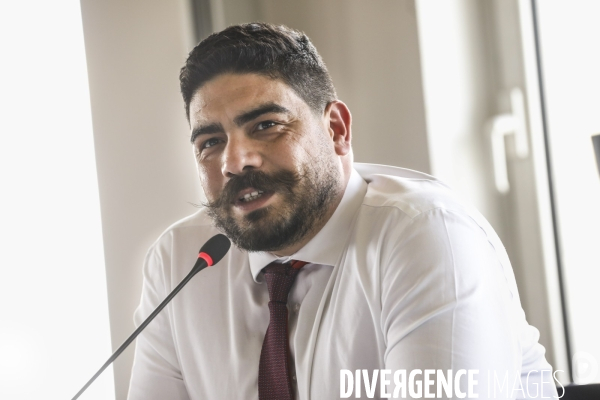 Guillaume Kasbarian lors de la remise du rapport de David Amiel sur le logement des agents publics