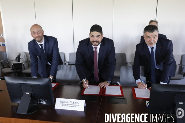 Guillaume Kasbarian et Stanislas Guerini, Remise du rapport de David Amiel sur le logement des agents publics