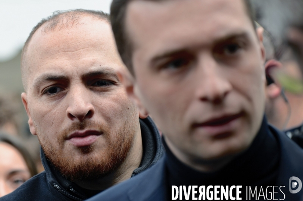 Élections européennes / Jordan Bardella avec Matthieu Valet