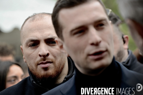 Élections européennes / Jordan Bardella avec Matthieu Valet