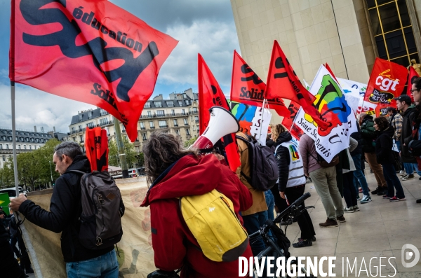 Les enseignants de Seine-Saint-Denis manifestent.