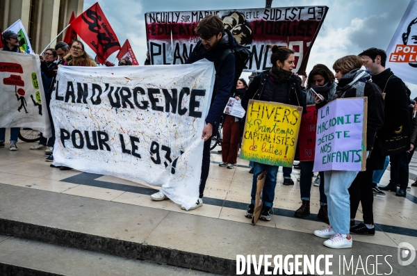 Les enseignants de Seine-Saint-Denis manifestent.