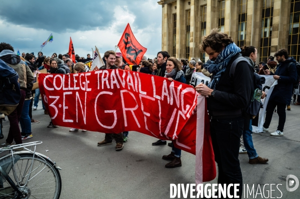 Les enseignants de Seine-Saint-Denis manifestent.