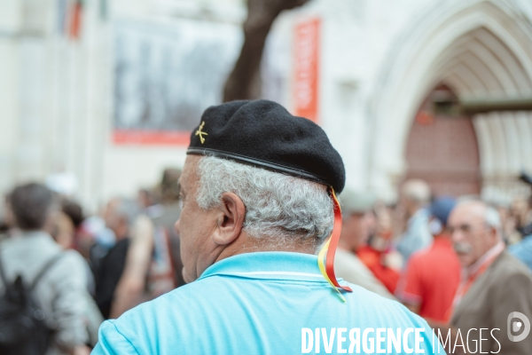 Manifestation pour les cinquante ans de la révolution des oeillets à Lisbonne