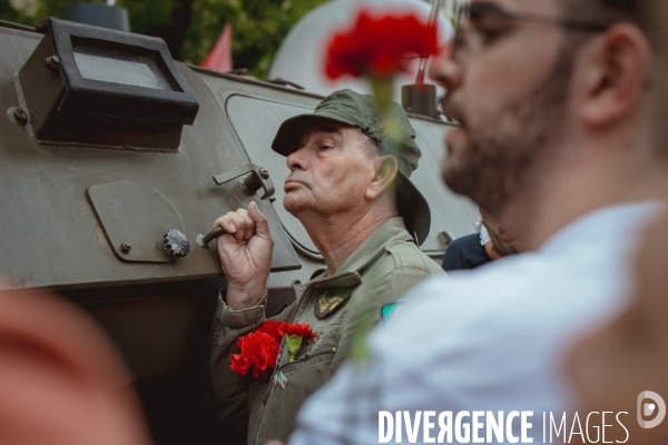 Manifestation pour les cinquante ans de la révolution des oeillets à Lisbonne