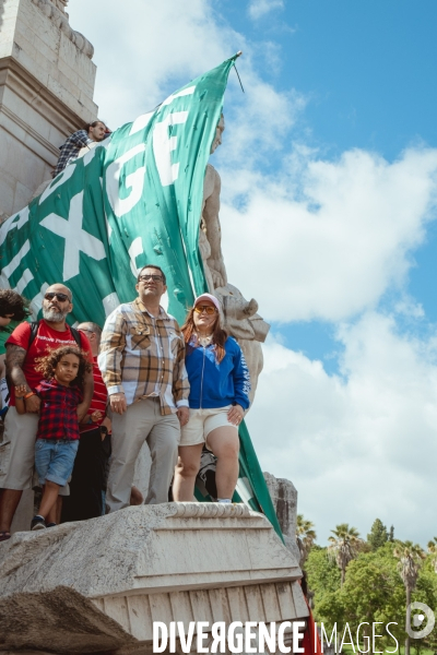 Manifestation pour les cinquante ans de la révolution des oeillets à Lisbonne