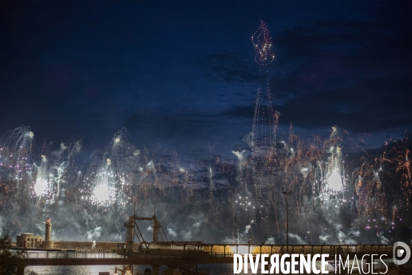Lumières à Marseille pour les Jeux olympiques