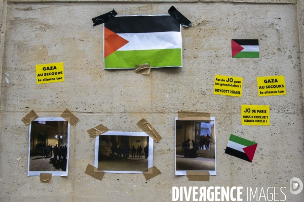 Manifestation pro-palestinienne et blocage à Sciences Po Paris