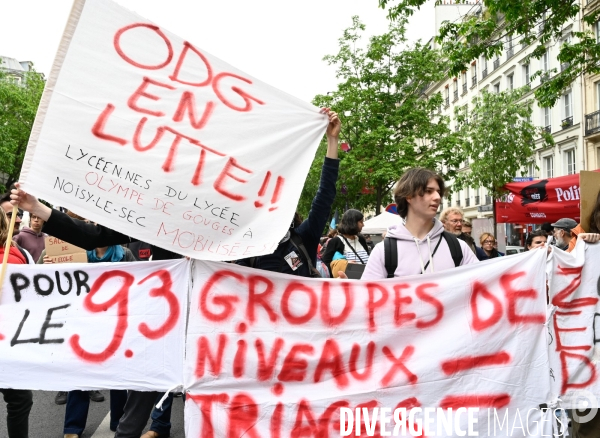 Les jeunes, à la Manifestation du 1 er mai 2024, à Paris