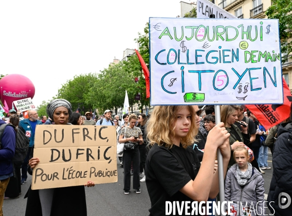 Les jeunes, à la Manifestation du 1 er mai 2024, à Paris