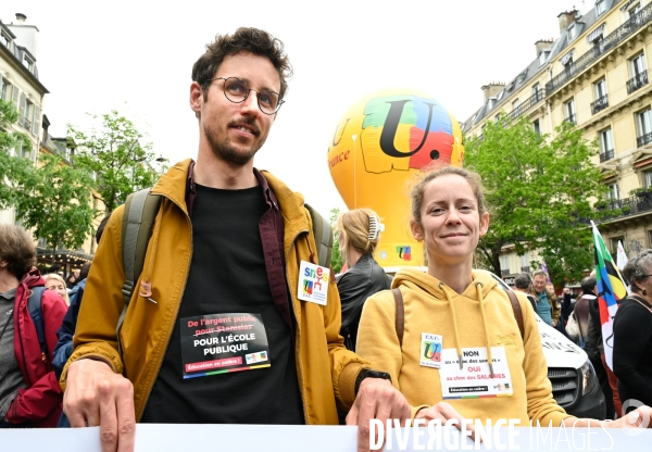 Les jeunes, à la Manifestation du 1 er mai 2024, à Paris
