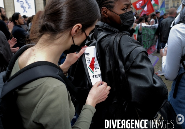 Mobilisation propalestinienne des étudiants