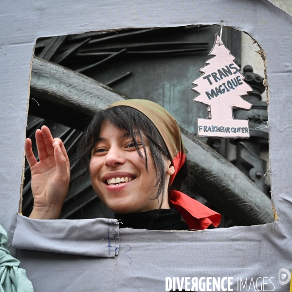 Rassemblement contre la transphobie et pour la visibilité des personnes trans, à Paris, France,