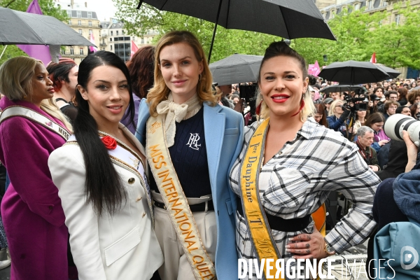 Rassemblement contre la transphobie et pour la visibilité des personnes trans, à Paris, France,