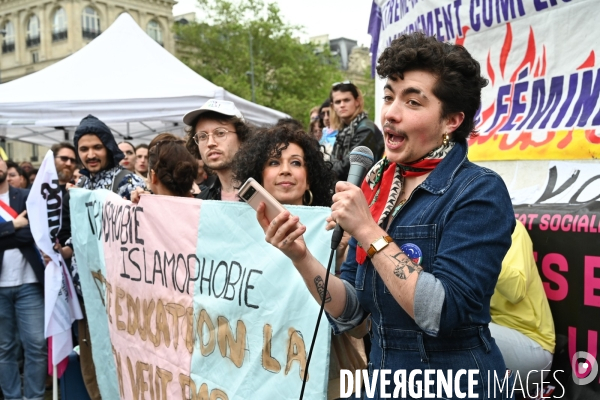 Rassemblement contre la transphobie et pour la visibilité des personnes trans, à Paris, France,