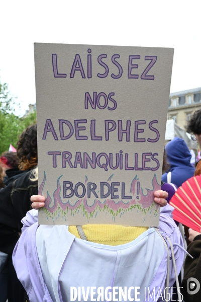 Rassemblement contre la transphobie et pour la visibilité des personnes trans, à Paris, France,