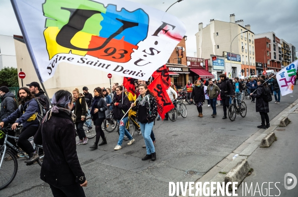 Les enseignants de Seine-Saint-Denis manifestent.