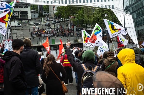 Les enseignants de Seine-Saint-Denis manifestent.