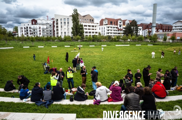 Les enseignants de Seine-Saint-Denis manifestent.