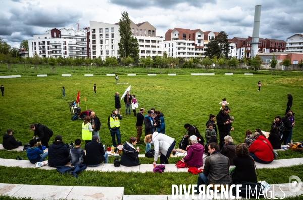 Les enseignants de Seine-Saint-Denis manifestent.