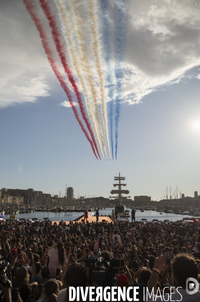 Arrivée de la flamme à Marseille