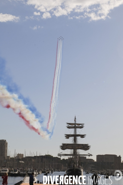 Arrivée de la flamme à Marseille
