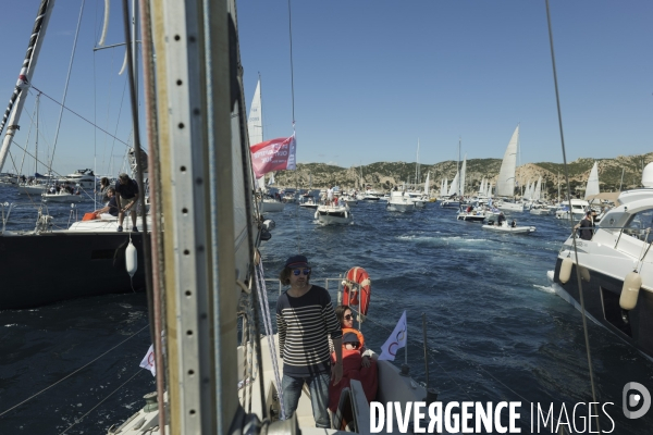 Arrivée de la flamme à Marseille