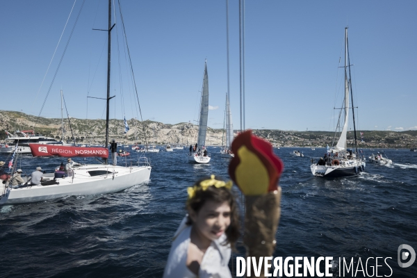 Arrivée de la flamme à Marseille