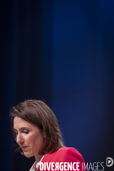 Meeting de Valerie Hayer à la maison de la Mutualité.