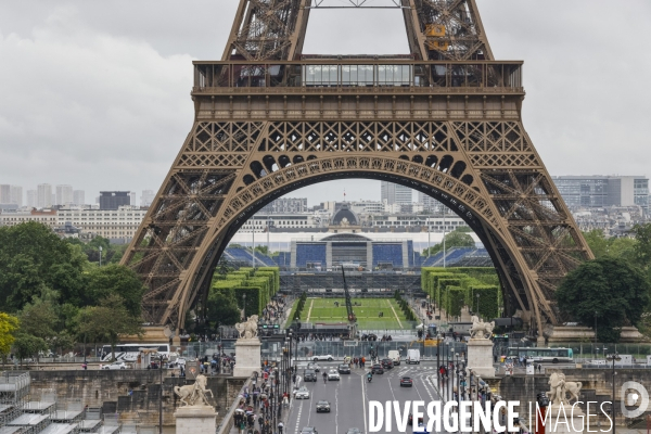 Les travaux pour les jeux olympiques au champ de mars