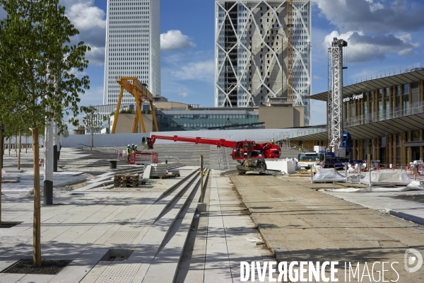 Chantier de la future gare Saint-Denis - Pleyel, le 15 mai 2024.