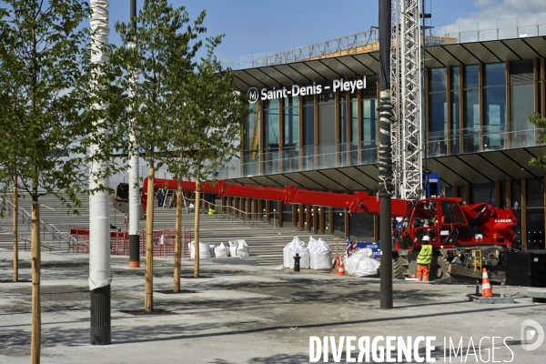 Chantier de la future gare Saint-Denis - Pleyel, le 15 mai 2024.