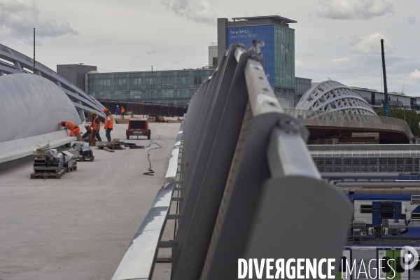 Chantier de la future gare Saint-Denis - Pleyel, le 15 mai 2024.