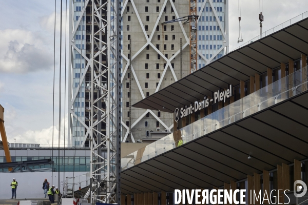 Chantier de la future gare Saint-Denis - Pleyel, le 15 mai 2024.