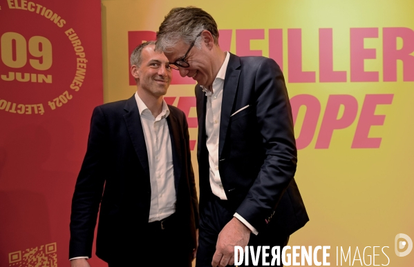 Elections européennes / Olivier Faure avec Raphaël Glucksmann
