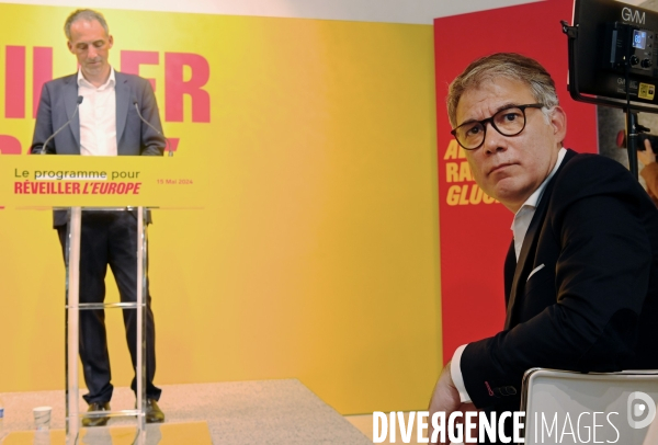 Elections européennes / Olivier Faure avec Raphaël Glucksmann