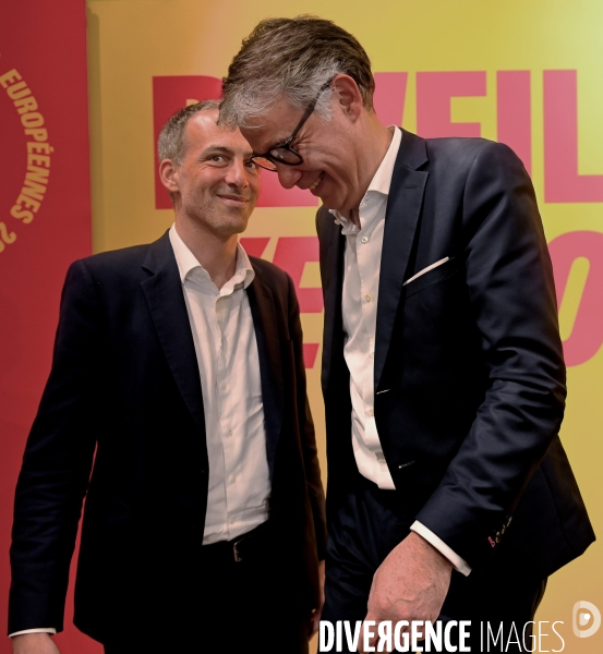 Elections européennes / Olivier Faure avec Raphaël Glucksmann