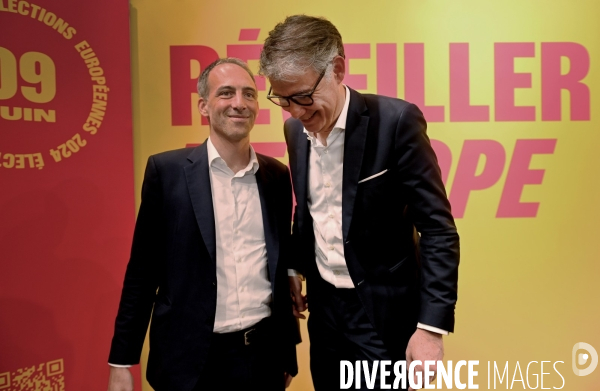 Elections européennes / Olivier Faure avec Raphaël Glucksmann