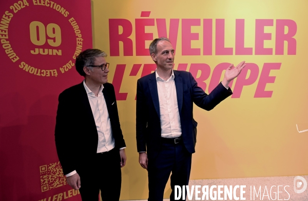 Elections européennes / Olivier Faure avec Raphaël Glucksmann