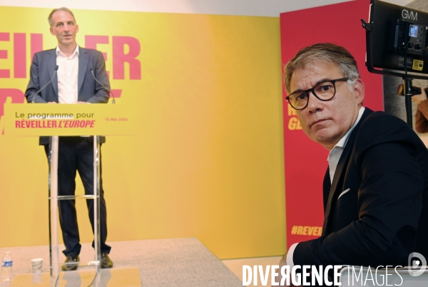Elections européennes / Olivier Faure avec Raphaël Glucksmann