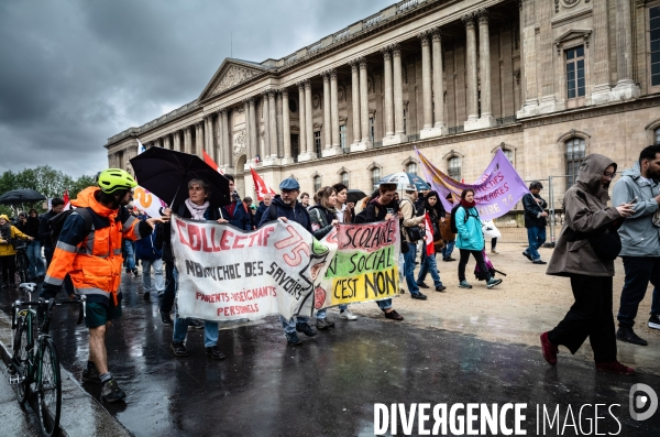 Manifestation  des enseignants de Seine-Saint-Denis.